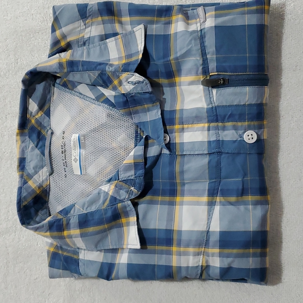 Columbia Omni Shade large shirt sleeve Men's button up